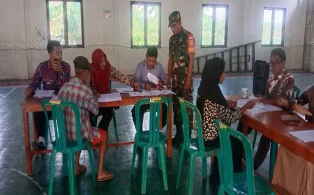 Babinsa Koramil 15/Rakit melaksanakan giat pengawasan Penyaluran BLT Dana Desa