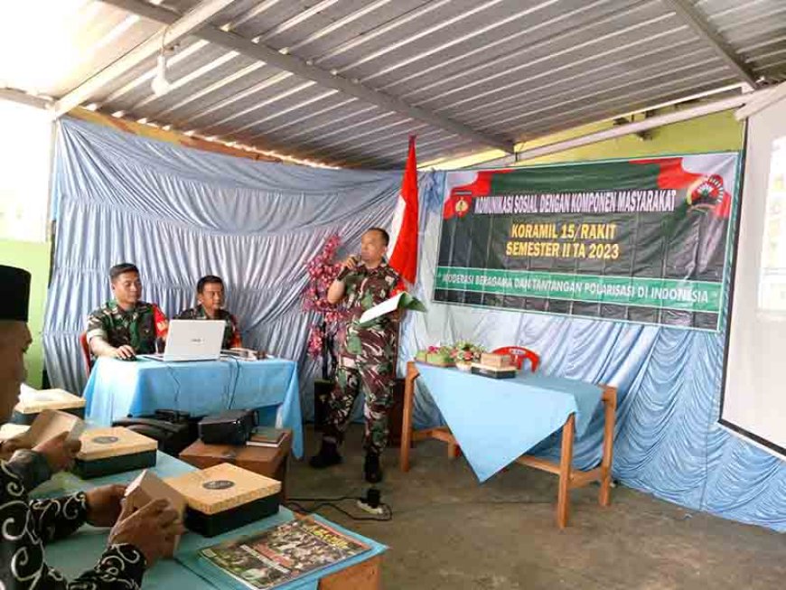 Danramil 15 Rakit dan Babinsa melaksanakan  Komsos Bersama Tomas,toda dan todat Desa Rakit Kecamatan Rakit